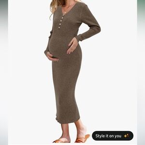 Brown Maternity Dress